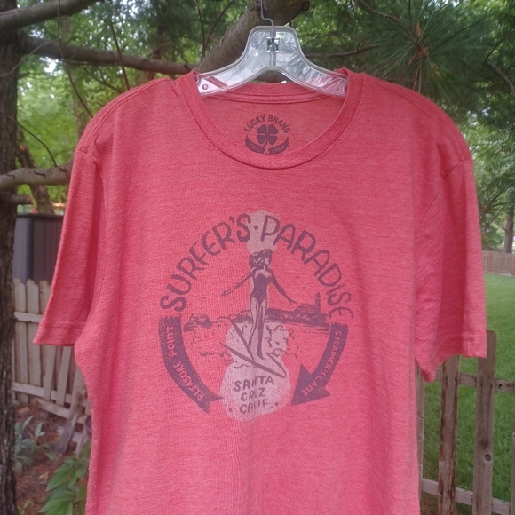 LUCKY BRAND SINGLE STITCH  ORIGINALS VINTAGE STYLE TEE LARGE SURFERS PAR… - Picture 1 of 15